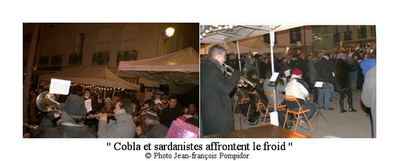 AM 81  p2 et 7 vues 2 cobla et  sardanistes affrontent le froid