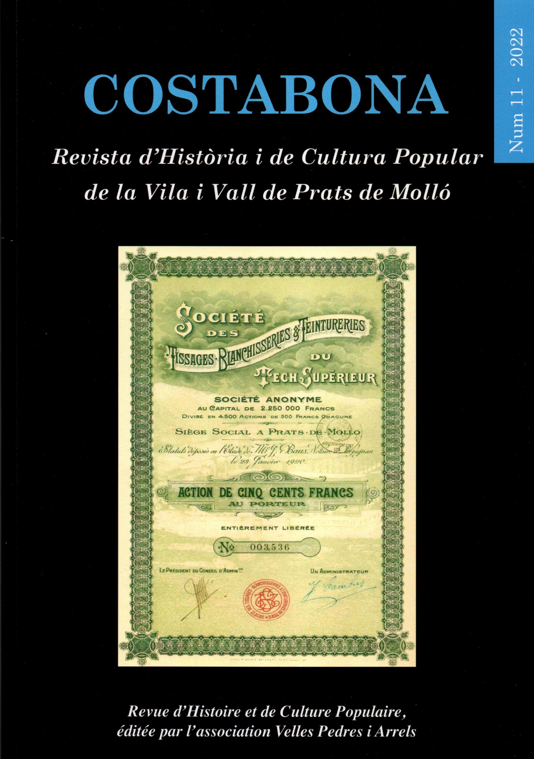 Couverture de la revue Costabona n°11